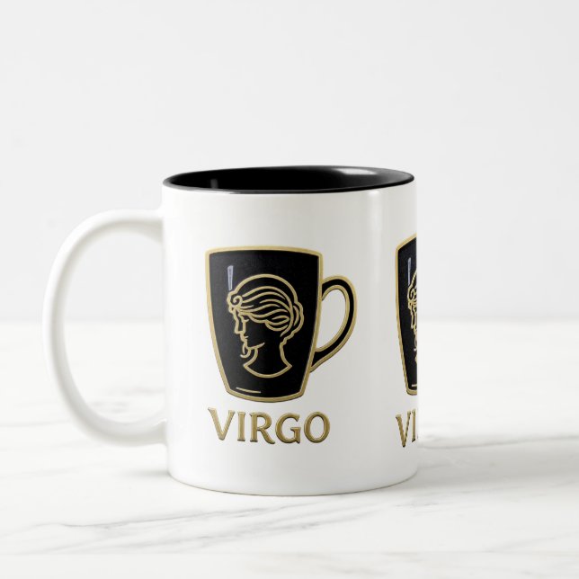 Elegant Jungfrun Zodiakmugg Två-Tonad Mugg (Vänster)