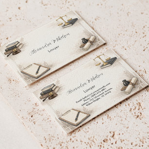 Elegant Jurist Kontors Professional Branding Visitkort