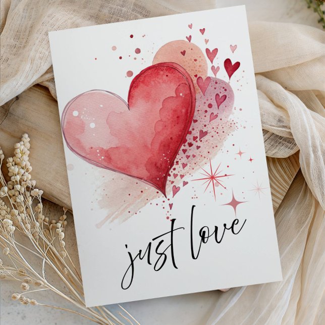 Elegant “Just Love” Bröllop - Minimalistisk Romant Inbjudningar (Skapare uppladdad)
