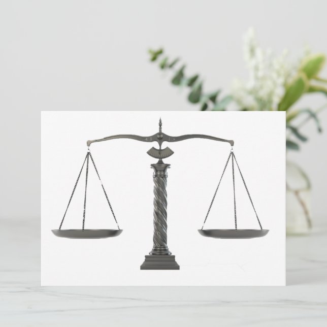 Elegant Justice Scales Inbjudningar (Stående Fram)