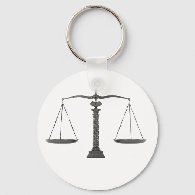 Elegant Justice Scales Nyckelring (Framsida)
