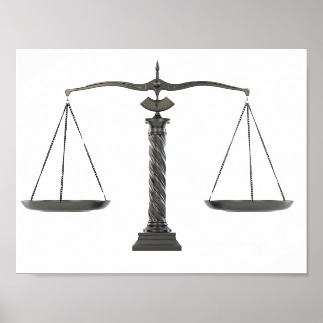 Elegant Justice Scales Poster (Framsidan)