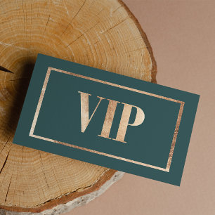 Elegant kadettgrön rose gold VIP-kort klubbmedlem Visitkort