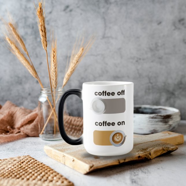 Elegant kaffe på kaffe utanför Mugg (Switch Your day in Mode on with this creative stylish coffee mug)