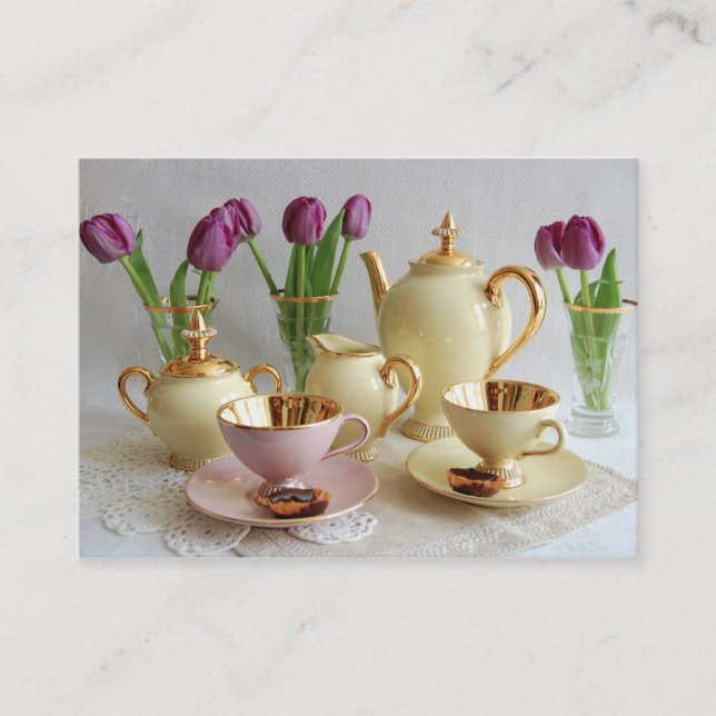 Elegant kaffehusvisitkort visitkort (Framsida)