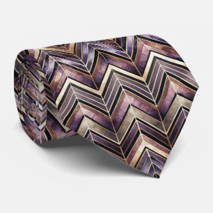 Elegant kaklad Art Deco-mönster Slips