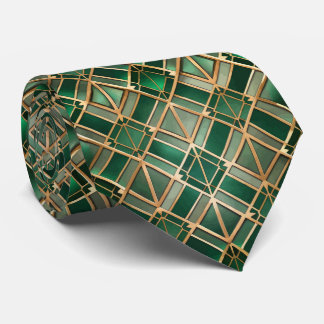Elegant kaklad Art Deco-mönster Slips