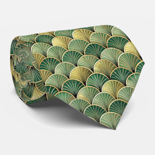 Elegant kaklad Art Deco-mönster Slips