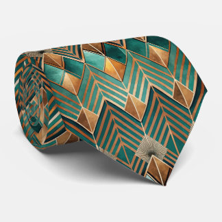 Elegant kaklad Art Deco-mönster Slips