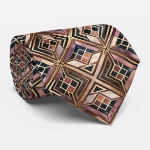 Elegant kaklad Art Deco-mönster Slips