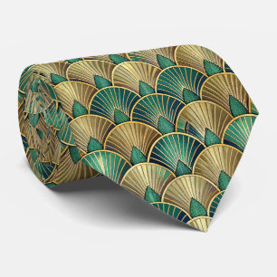 Elegant kaklad Art Deco-mönster Slips