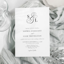 Elegant Kalligrafi Ampersand Monogram Bröllop