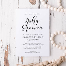 Elegant kalligrafi Baby shower