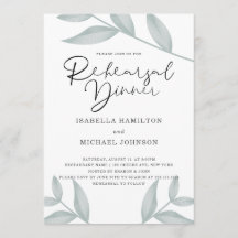 Elegant kalligrafi Botanisk repetitionsmiddag