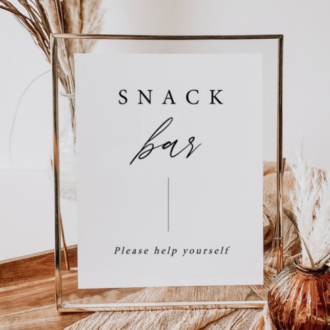 Elegant kalligrafi bröllops-snackbar skylt affisch (Skapare uppladdad)