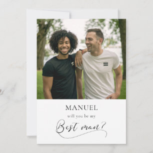 Elegant kalligrafi Bröllopsansökan för best man-ko Inbjudningar