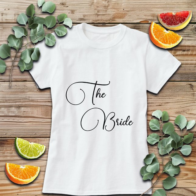 Elegant kalligrafi bruden bröllop t shirt (Skapare uppladdad)