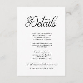 Elegant Kalligrafi ⎥ Detaljerat Kuvertkort Tilläggskort