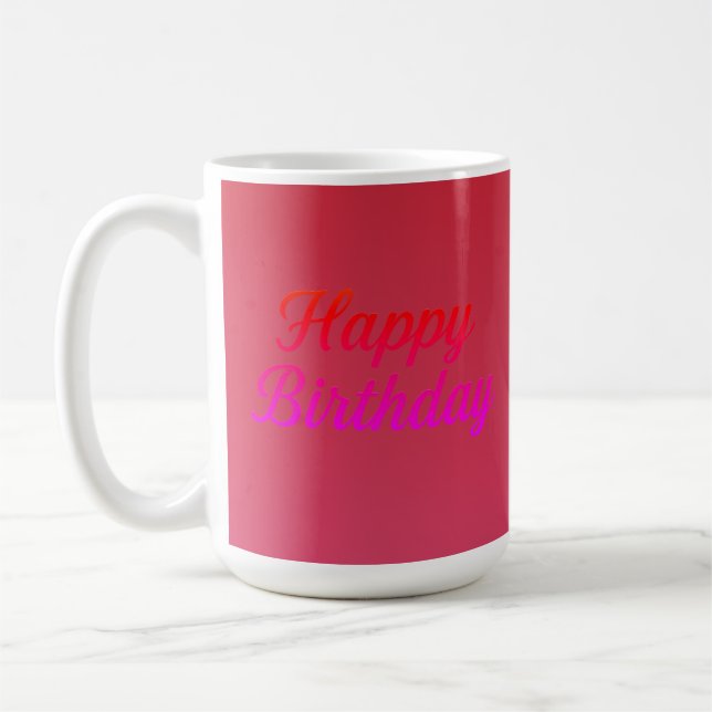 Elegant Kalligrafi för födelsedagar Kaffemugg (Vänster)