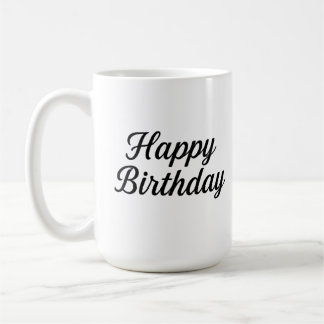 Elegant Kalligrafi för födelsedagar Kaffemugg