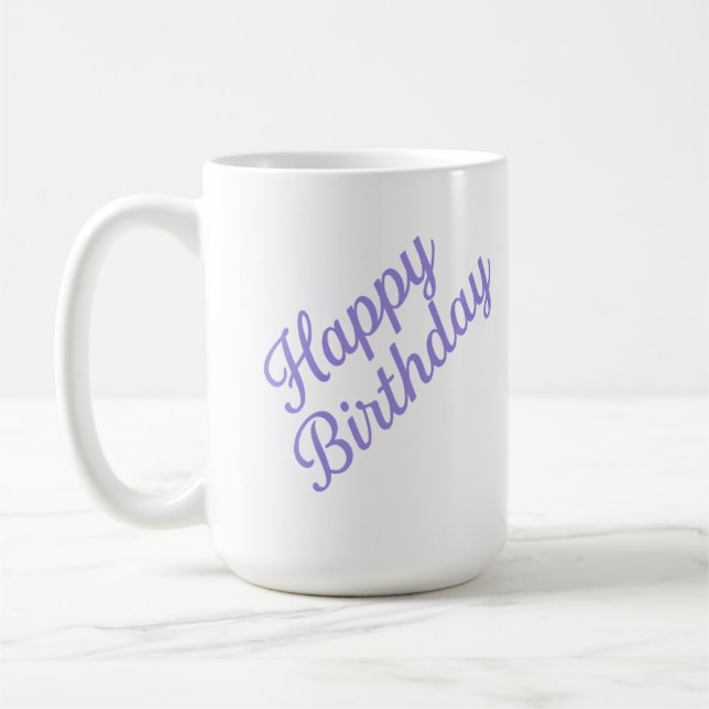 Elegant Kalligrafi för födelsedagar Kaffemugg (Vänster)