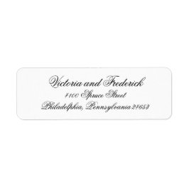 Elegant kalligrafi formell bröllopsreturadress returadress etikett