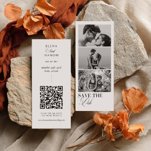 Elegant kalligrafi fotoremsa med QR-kod Spara Datumet