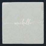 Elegant kalligrafi Grönt skript Monogram Namn Stenunderlägg<br><div class="desc">Elegant Chic Modern Sagegrön Monogram Namn Signatur Script Anpassad Personlig Stenskydd. Denna design har ett anpassat namn i en kursiv handskriven svansfont kalligrafi (eller typografi) på sagegrön eller dammig grön bakgrund. Dessa är lätta att anpassa. Fin stilfullt kvinnlig husvärmegåva, bröllop, också för födelsedag, bröllopsdusch, 16-årsfest, mors dag och Det är...</div>