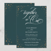 Elegant Kalligrafi Guld confetti Minimalist Invit