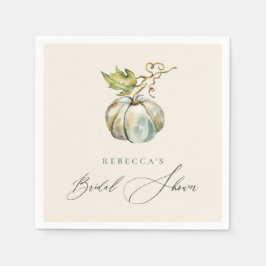 Elegant kalligrafi Höstpumpa Bröllopsdusch Pappersservett