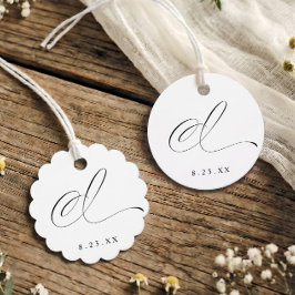 Elegant kalligrafi I monogram initial bröllop Gåvor Etiketter