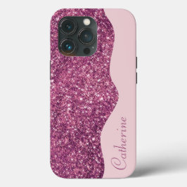 Elegant kalligrafi lila droppglitter anpassad