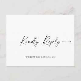 Elegant kalligrafi meny val bröllop svar