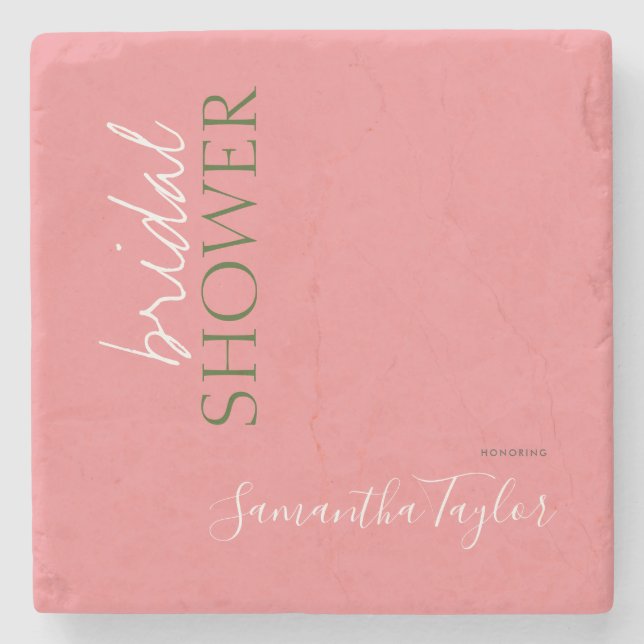 Elegant kalligrafi minimalist bröllopsfest stenunderlägg (Framsidan)