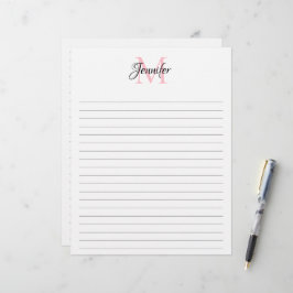 Elegant Kalligrafi Minimalist Linjerad Monogram Brevhuvud