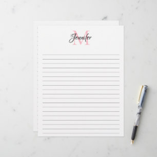Elegant Kalligrafi Minimalist Linjerad Monogram Brevhuvud