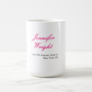 Elegant kalligrafi minimalistisk anpassat namn adr kaffemugg