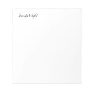 Elegant kalligrafi minimalistiskt anpassat namn anteckningsblock