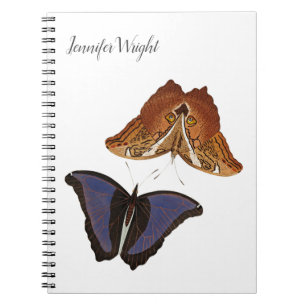 Elegant kalligrafi minimalistiskt namn fjärilar anteckningsbok