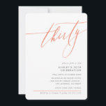 ELEGANT Kalligrafi minst 30:e party korall Inbjudningar<br><div class="desc">genom kat masard / WWW.SIMPLYSWEETPAPERIE.COM Kärlek,  men vill se vissa förändringar - ett annat färg-schema,  produkt,  foto eller anpassad för ett annat tillfälle - inga bekymmer bara kontakta mig,  kat@simplysweetPAPERIE.com Jag är lycklig för att hjälpa till!</div>