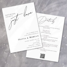 Elegant kalligrafi Moderna QR-kod Detaljer Bröllop