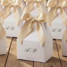 Elegant kalligrafi Monogram bröllopsgåva för var o