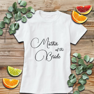 Elegant kalligrafi Mor till bruden Bröllop T Shirt