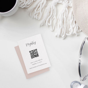 Elegant Kalligrafi Registreringskod QR-kod Tilläggskort