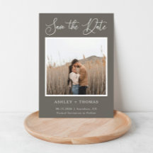 Elegant Kalligrafi Rustik Bröllopsfoto