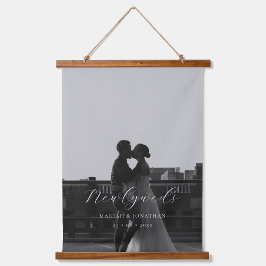 Elegant Kalligrafi Skrift Foto Nygift Present