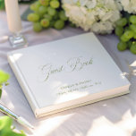 Elegant kalligrafi Vit & Salvia Grön Bröllop Gästböcker<br><div class="desc">Denna eleganta inbjudningsbok med hårda pärmar för bröllopsgäster har en tidlös,  grön serif-typografi med ömtåliga accentskrift,  perfekt för förfinade trädgårdsbröllop och klassiska utomhusfiranden. Helt anpassningsbar med era namn och bröllopsdatum,  erbjuder denna bok en vacker souvenir där gäster kan lämna anteckningar,  önskningar och signaturer.</div>