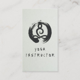 Elegant Kalligrafi Yoga Meditation ZEN OM Symbol Visitkort