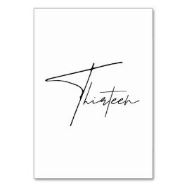 Elegant Kalligrafiskt bordsnummer Bröllop Bord 13