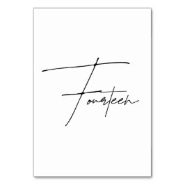 Elegant Kalligrafiskt bordsnummer Bröllop Bord 14